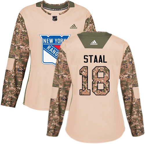 Adidas Rangers #18 Marc Staal Camo Authentic Veterans Day Women's Stitched NHL Jersey